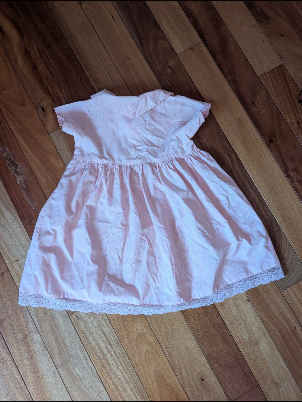 Toddler Pink Lace-Hem Dress
